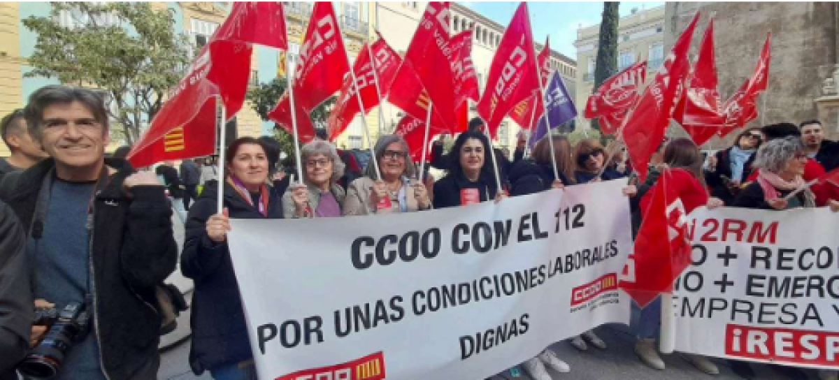 CCOO con el 112, por una condiciones laborales dignas